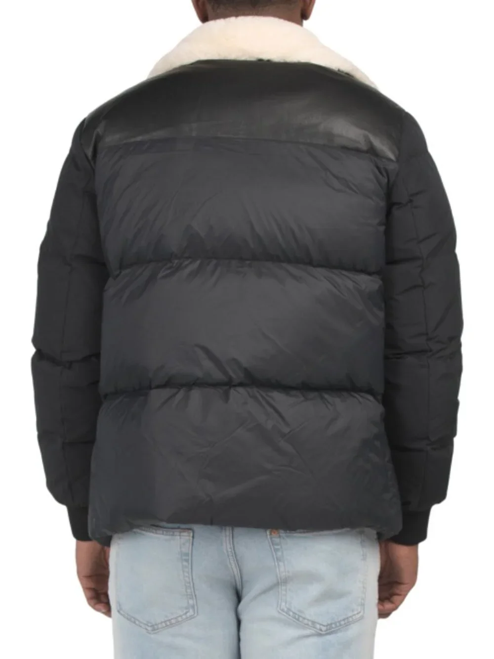 PAJAR Mixed Media Faux Shearling Puffer With Removable Hood